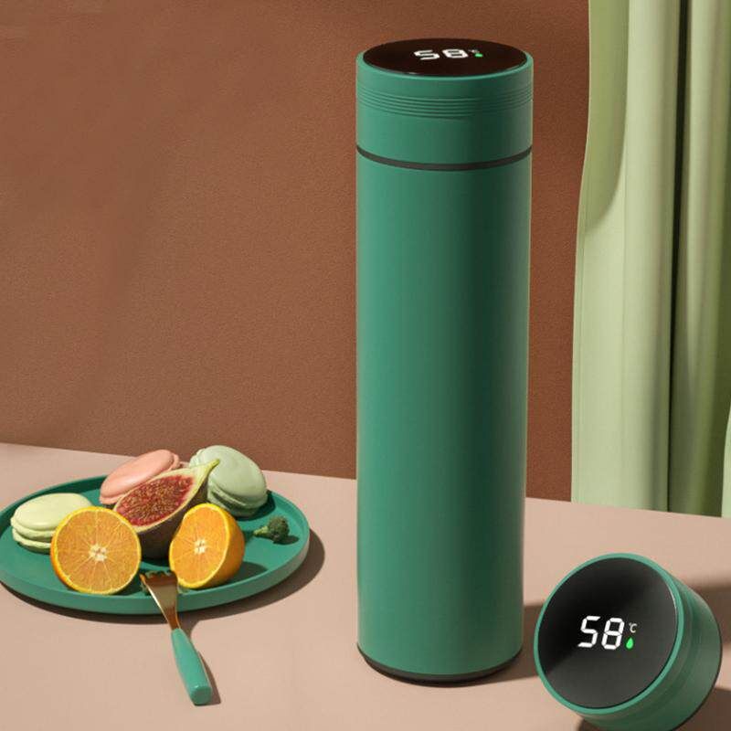 Smart 304 Stainless Steel Large-Capacity Thermos Cup for Men and Women, Stylish and Simple, Portable Tea Brewing Cup