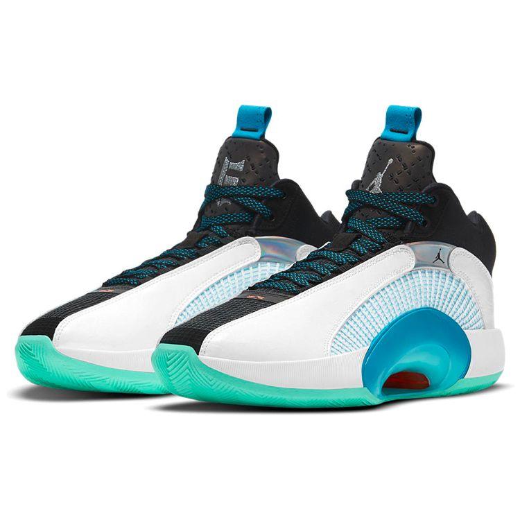 Zapatillas Unisex Guo Ailun x Air Jordan 35 GC PF Morpho Blanco Negro Azul Láser CZ8153-100