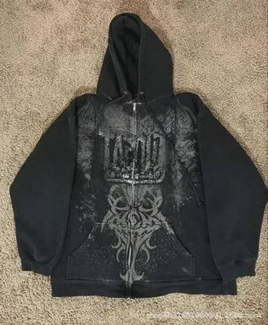 "Unisex Skelett Zip-Up Strickjacke Hoodie – Amerikanischer Retro-Druck"