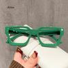 Thick Edged Square Computer Eyeglass Women Men Anti Blue Light Plain Glasses Vintage Colorful Oversized Optical Eyeglasses