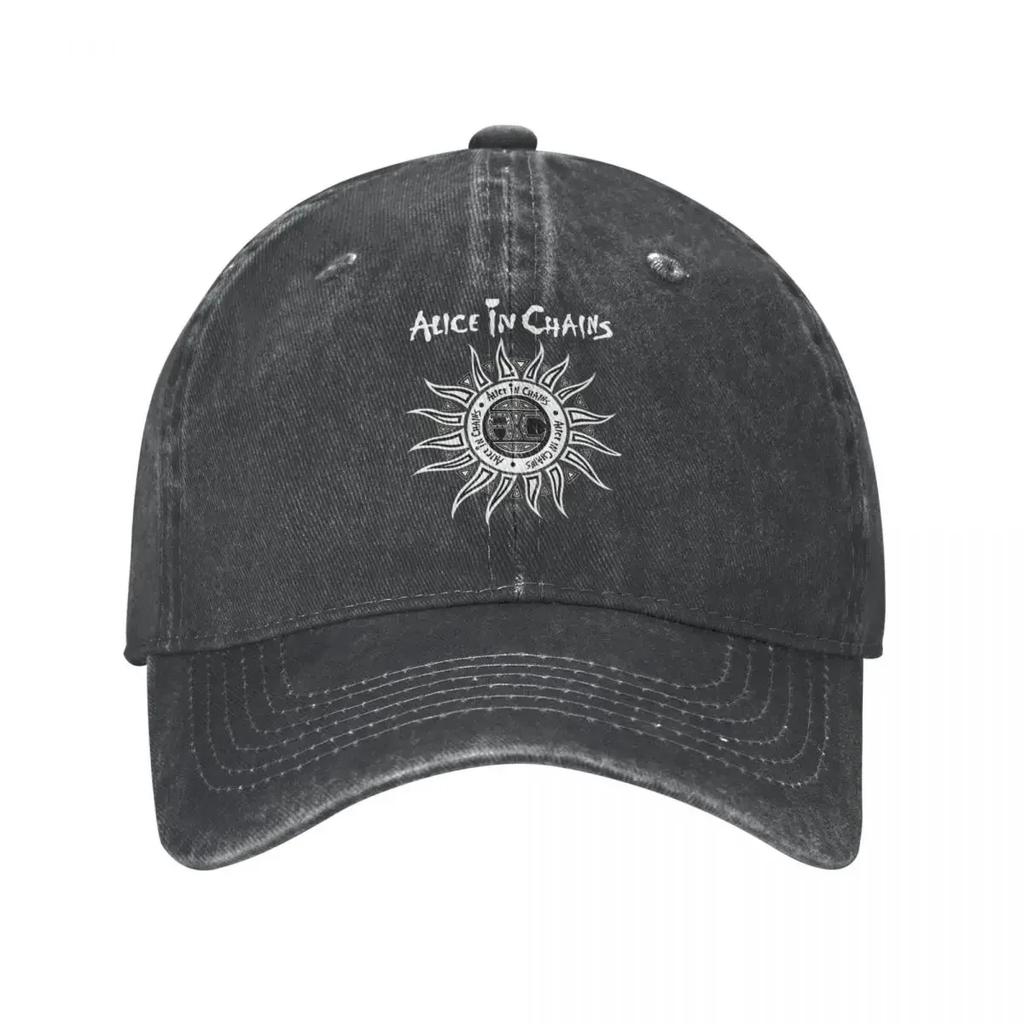 Baseball Caps Alice In Chains Band Accessories Unisex Vintage Distressed Cotton AIC Heavy Metal Cap Adjustable