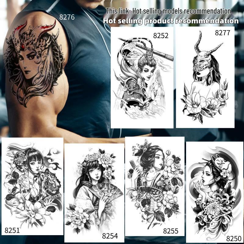 Fresh Style Waterproof Flower & Cartoon Tattoo Stickers for Arm