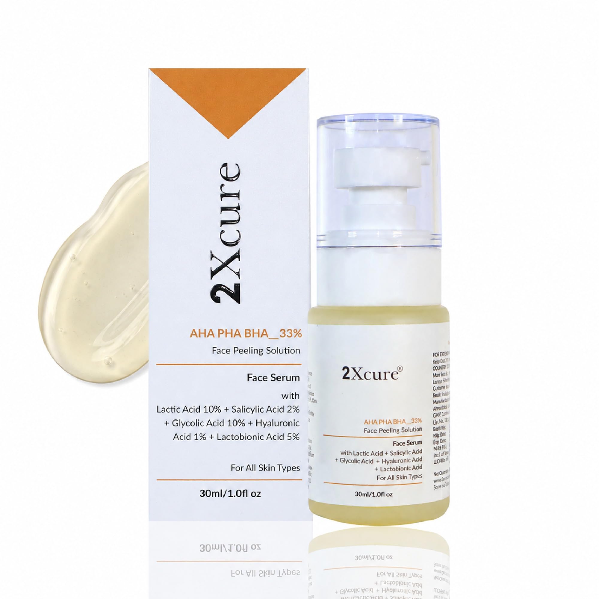2Xcure face peeling solution 25% AHA + 2% BHA + 5% PHA