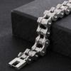Matowa Bransoletka Męska ze Stali Nierdzewnej 316L Łańcuch Motocyklowy dla Mężczyzn Gotycka Biżuteria Rowerowa Prezenty Bransoletki Męskie 13MM Szerokość