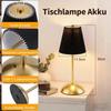 Lampe de table LED - NETTLIFE - Lot de 2 - Dimmable - Abat-jour métal noir - 3000K