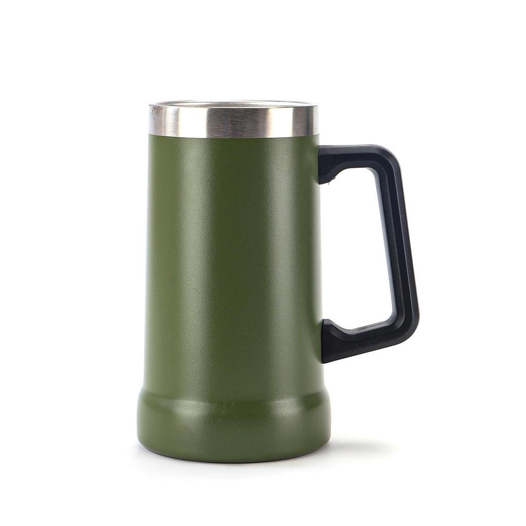 304 Stainless Steel Vacuum Insulated Coffee Tumbler with Handle - Portable Customizable Brazilian Beer Cup