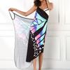 IHUASU Women's Colourful Butterfly 3D Printed Sexy Comfortable Beach Cover Dresses