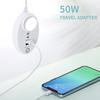 Chargeur USB Type C 4 ports, station de charge USB pour plusieurs appareils, adaptateur hub USB 50 W pour iPhone, Samsung, Xiaomi, prise d'extension