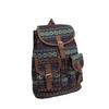 2026 New Female Ethnic Style Backpack Casual Plaid Drawstring Retro Women Large Capacity School Bag Drawstring Bucket Bag