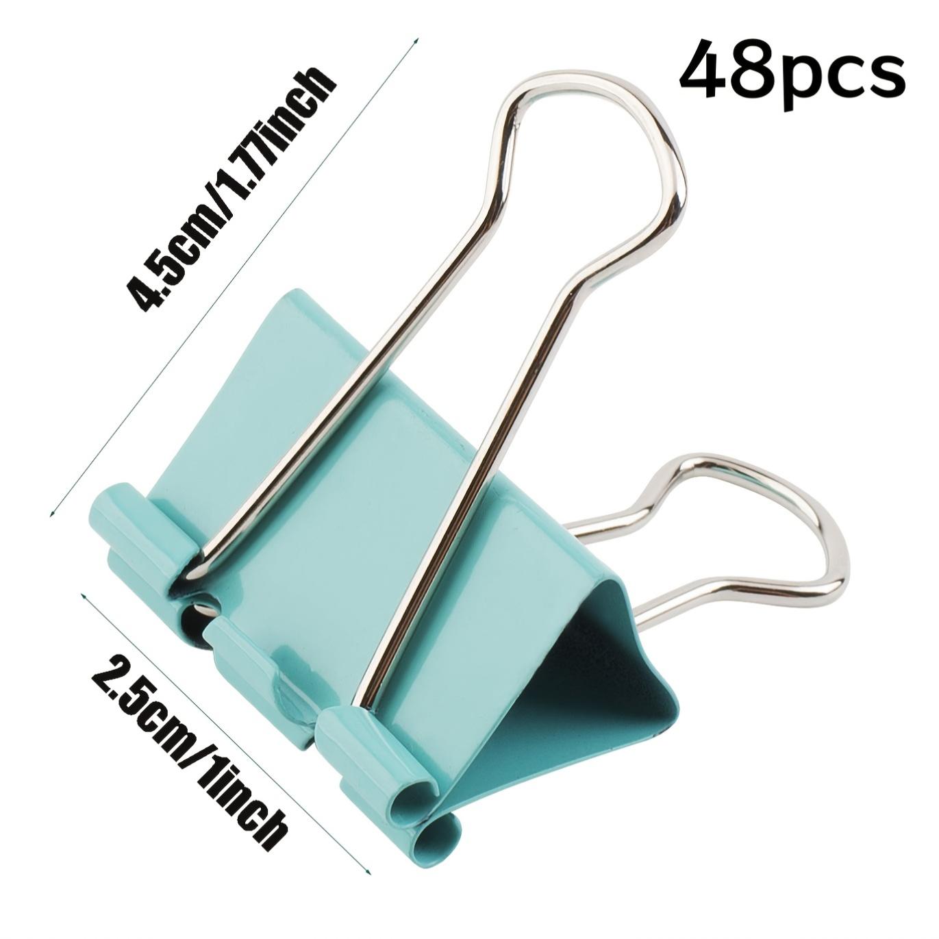 

48pcs Multicolored Metal Binder Clips, 1.79 inch, Colorful Large Paper Clips with a Box, Suitable for Office And Home Use