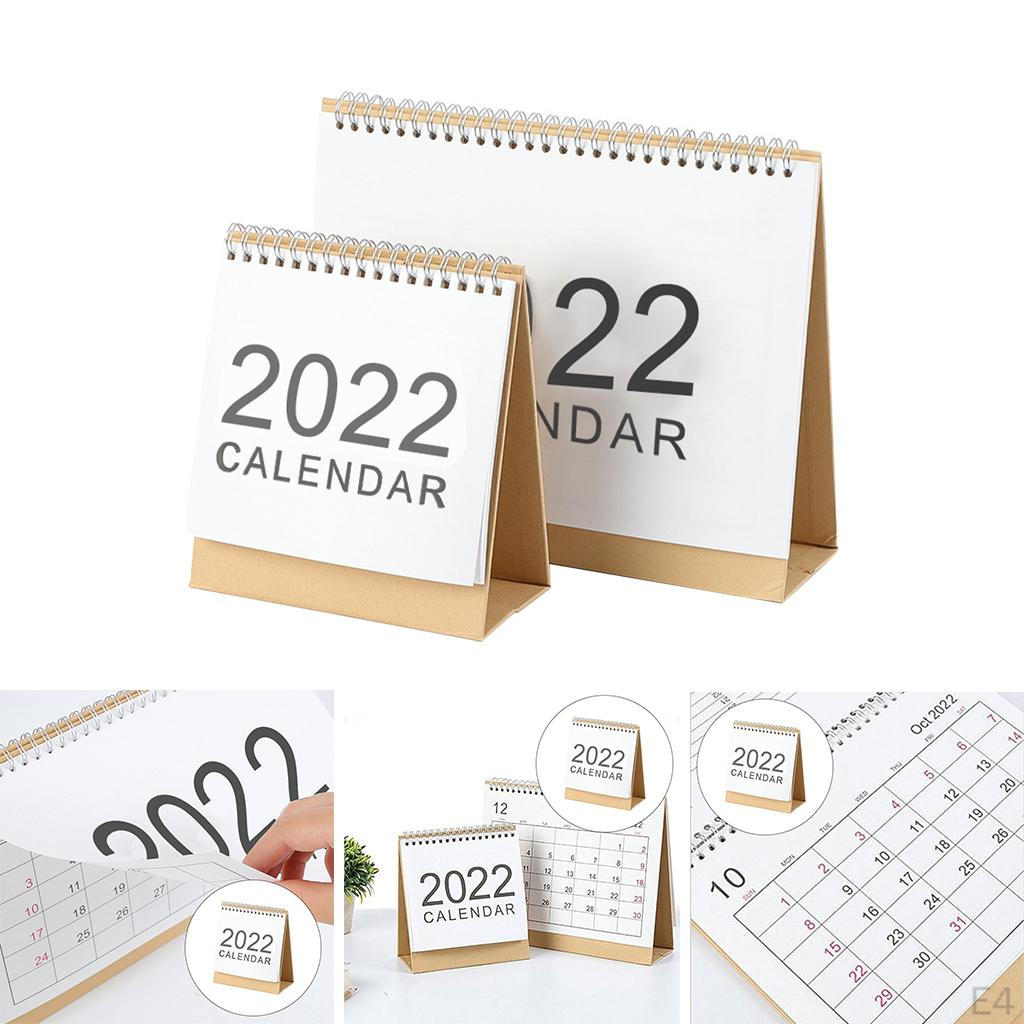 Coil Standing Monthly Planner Wirebound Simple Design Daily Schedule Supplies English Language
