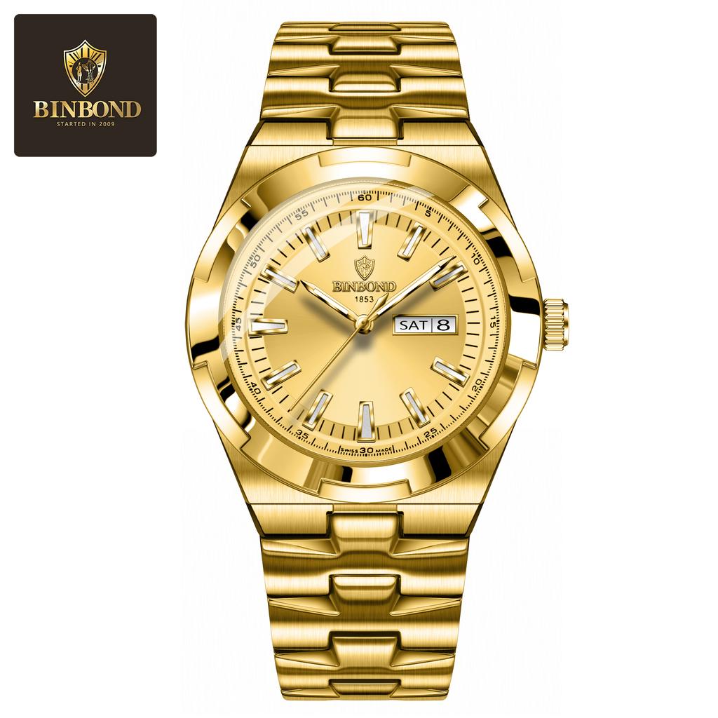 Man Wristwatch Quartz Men Business Watches Waterproof Luminous Date Week Stainless Steel Watch Male Reloj