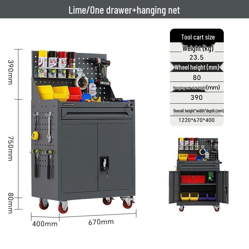 Mobile Tool Cart and Workbench for Auto Repair and Maintenance