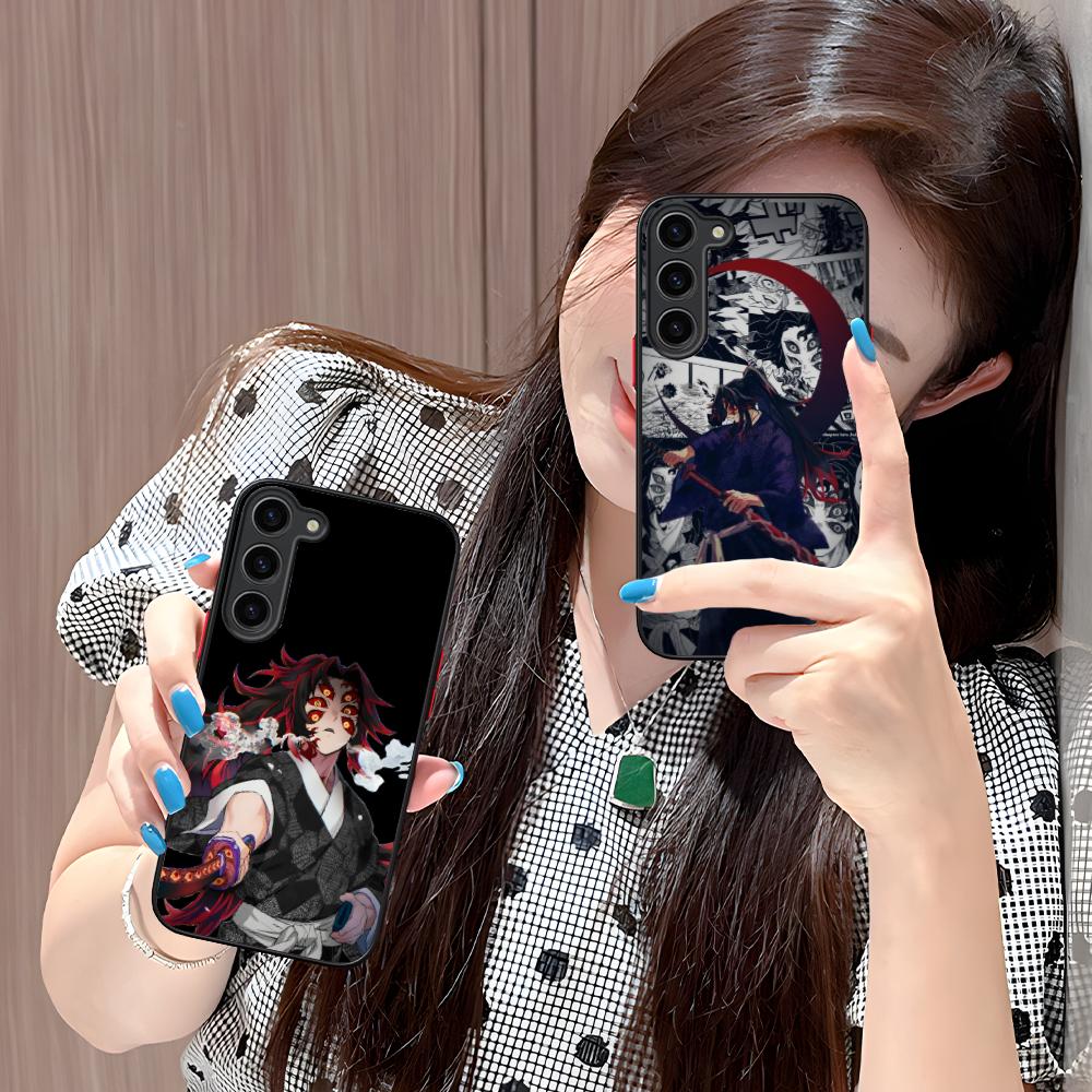 Demon Slayer Kokushibo Phone Case for Samsung Galaxy S25 S24 S23 S22 S21 Plus FE Ultra Colour Silicone Protective Pretty Cover