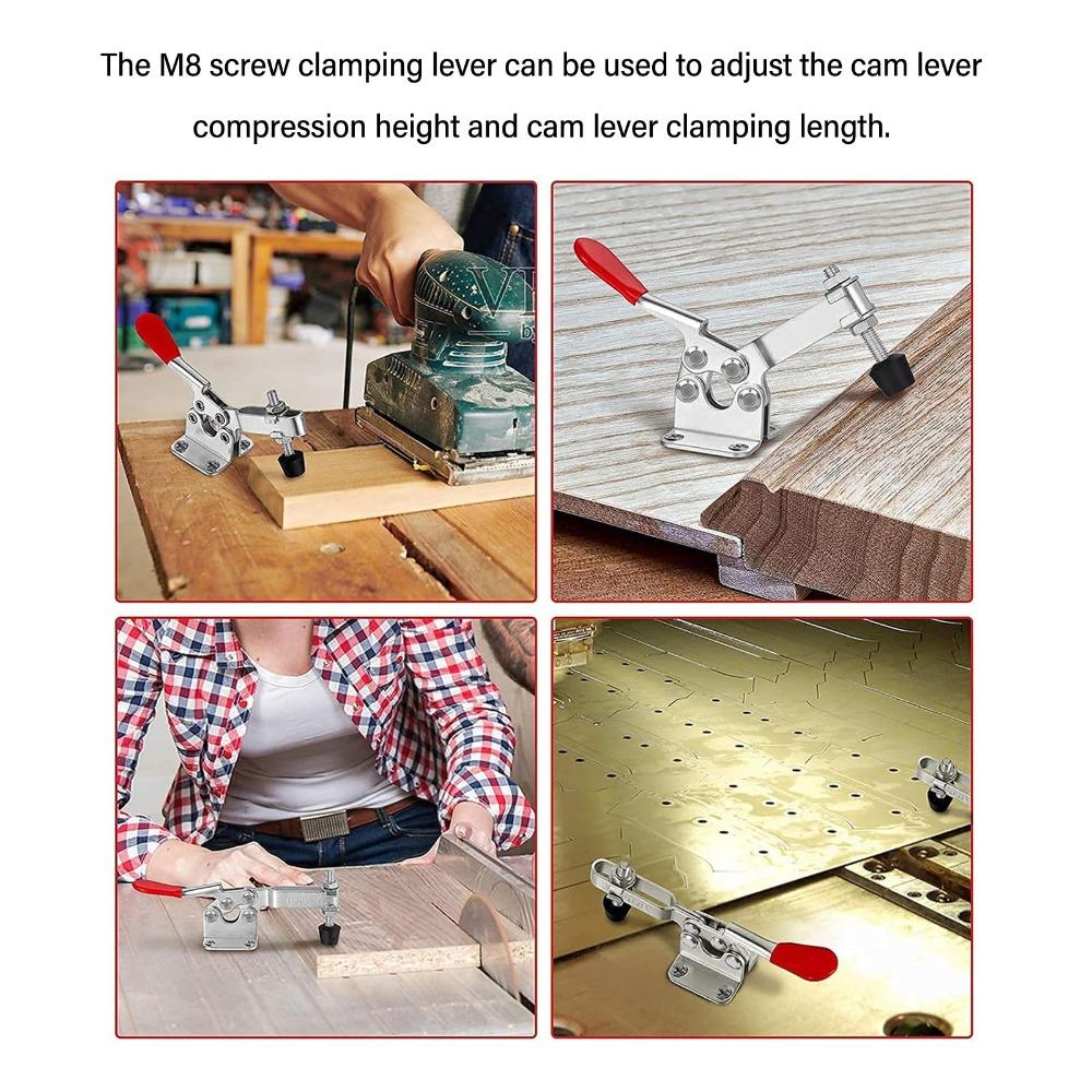 Double Head Design Horizontal Toggle Clamp Long U Bar Dual Head Clamp Welding Table