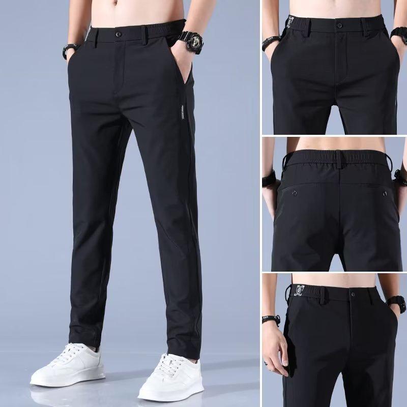 Ice Silk Men's 2023 Lightweight Loose Fit Sports Trousers - Summer Casual & Business Style