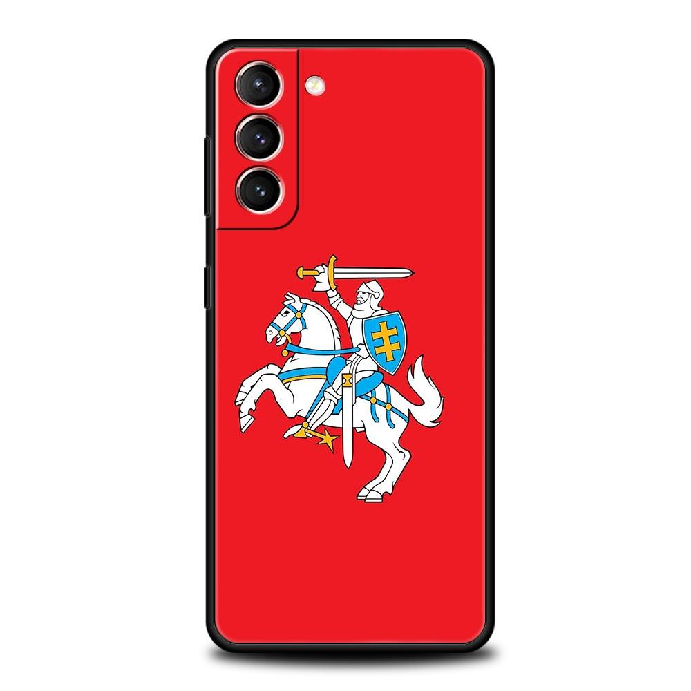 Phone Case For Samsung Galaxy S24 S23 S22 Ultra S20 S21 FE 5G S10 S9 Plus S10E S8 S7 Edge Silicone Cover Flag of Lithuania Flag