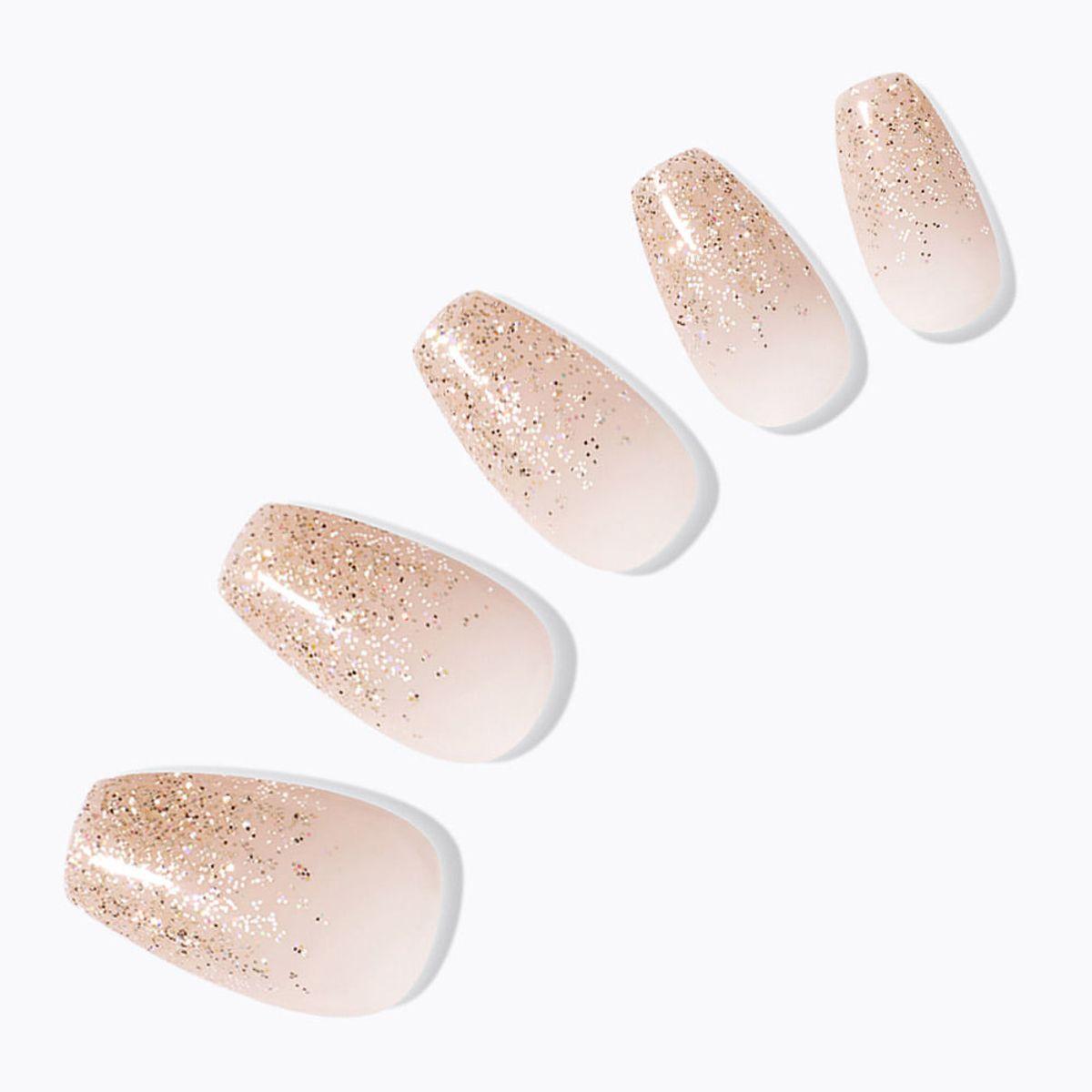 Dashing Diva Magic Press Glittery (Coffin) Nail Tips