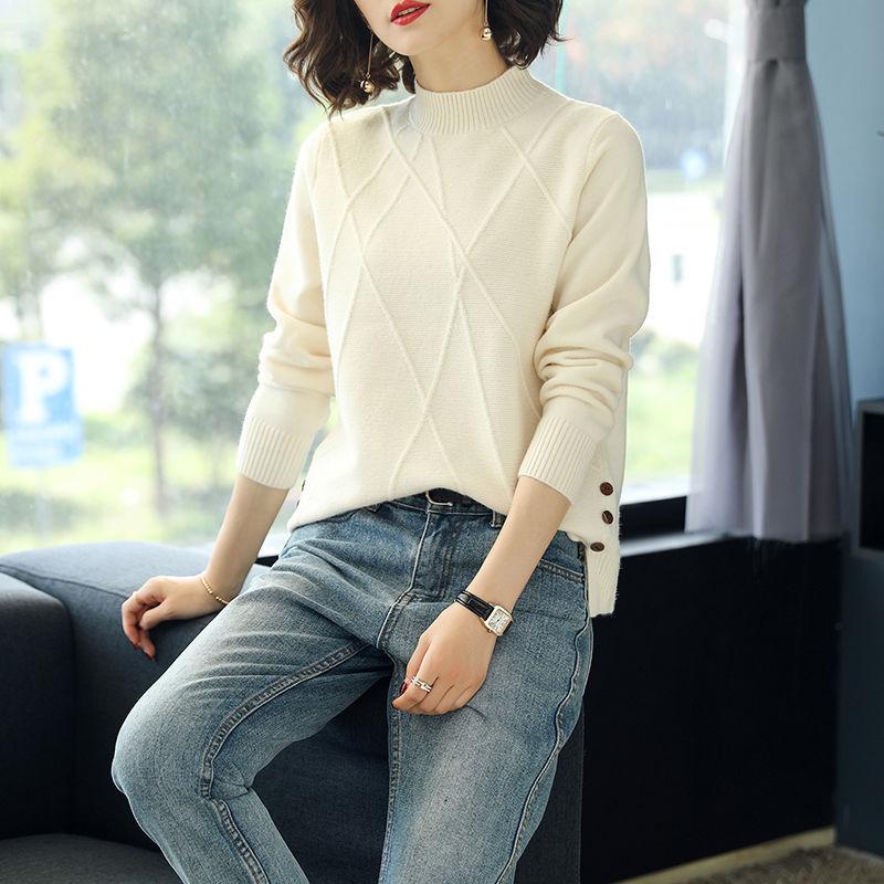 Women Turtleneck Sweater Autumn Winter Long Sleeve Soft Pullover Sweater Female Knitted Tops Jumper Ladies Bottoming