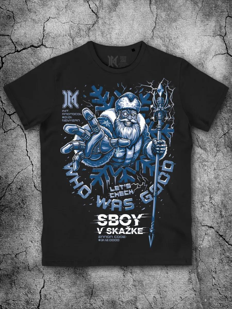 Cyberpunk black youth Printed T-shirt 4XL