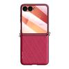 SULADA For Samsung Galaxy Z Flip7 5G Case Rhombus Leather+PC Phone Cover with Shoulder Strap