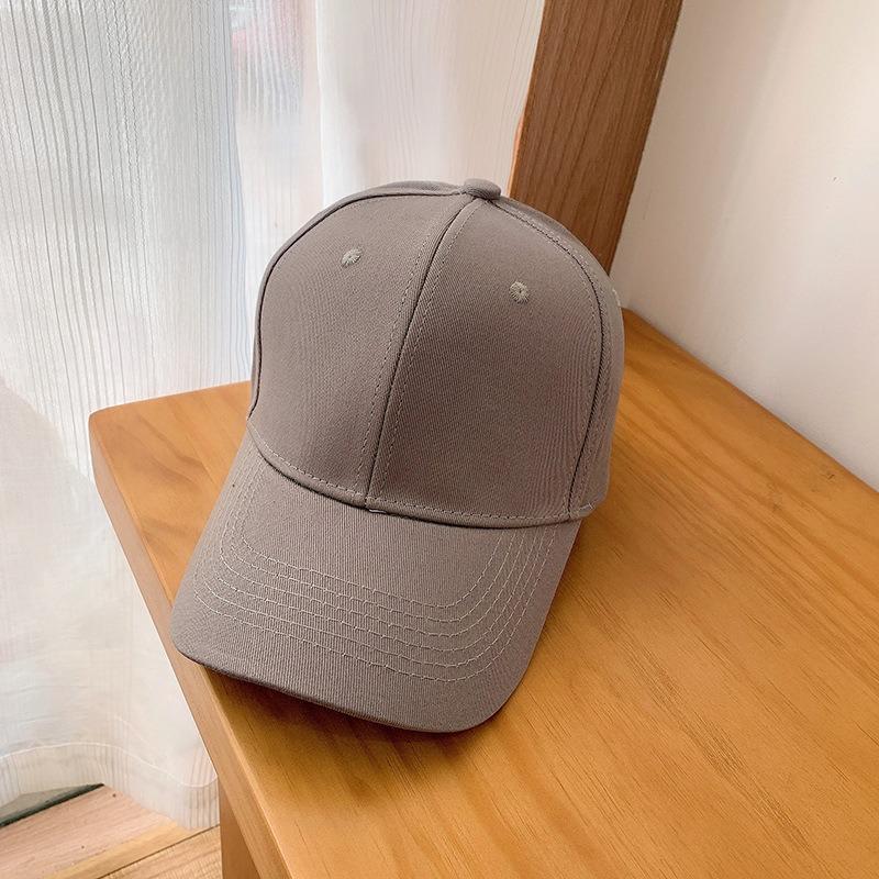 Classic Solid Color Hard Top Baseball Cap Men's Summer Pure Cotton Light Version High Top Sun Hat Children's Four-season Versatile Baseball Cap