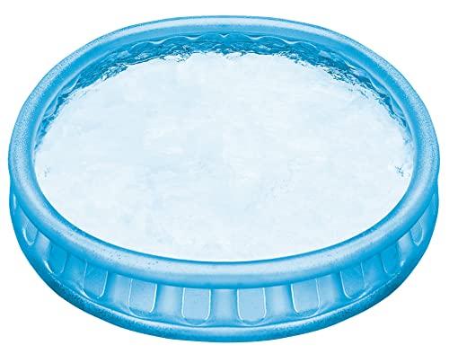 JILONG Soft-Sided Pool, 155 x 155 x 28cm (Inflated Size), with Drain Plug, JL-688062 BL, Medium Size