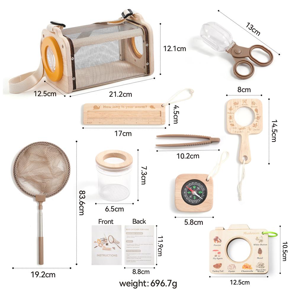 Children's Outdoor Explorer Tool Kids Montessori Educational Toys Insect Plant Observation Box Viewer Bound Catcher Gift Set