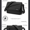 PU Water Resistant Fabric Shoulder Bags Men Messenger Bag Multilayers Leisure Fashion Design Style Solid Colors Durable Pockets