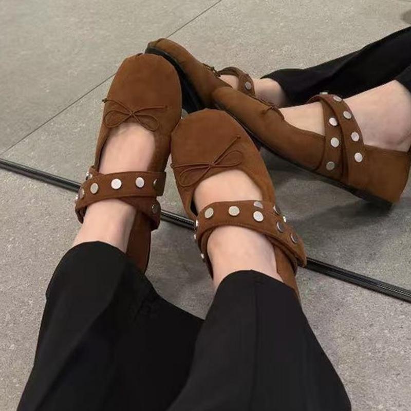 Fashion Flats Women Ballet Dance Shoes Shallow Bow Dress Loafers Shoes Fashion Autumn Woman Sport 2025 Brand Designer Chaussure Femme