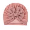 New Baby Knitted Wool Waffle Hat Bow Children's Pullover Hat Baby Out Cute Boat Hat