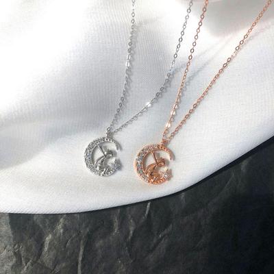 The Little Prince Cartoon Diamond Set Necklace, Light Luxury, Female Student, Clavicle Chain, Female Romantic