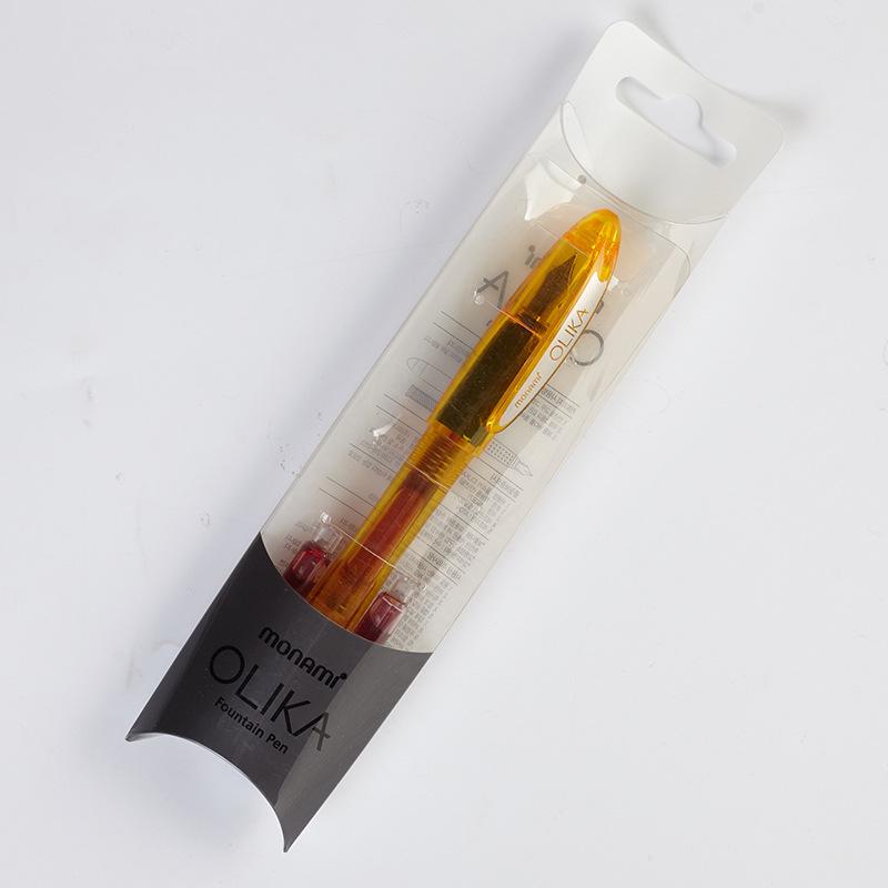 Monami OLIKA Fountain Pen for Students - White, Transparent, Black, Red with Fine Nib