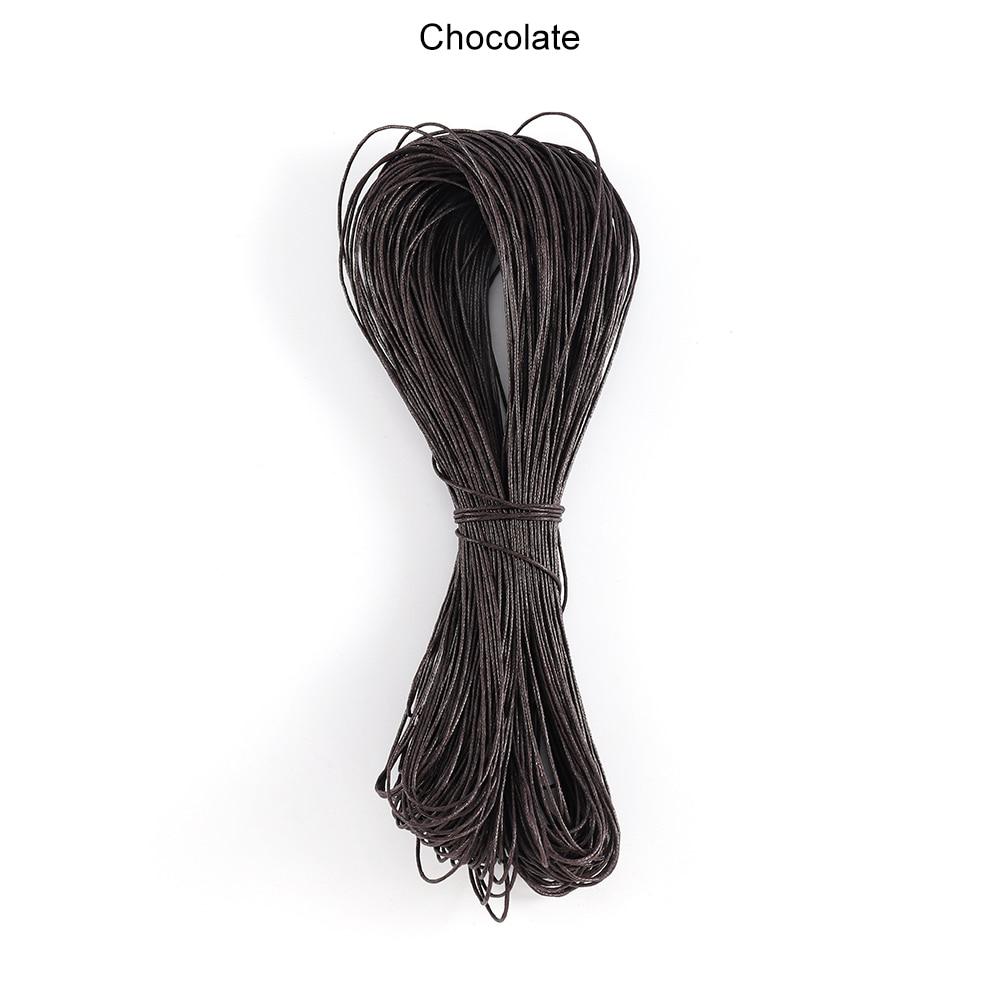 65m/Lot 1mm X 65m Polyester Braided Rope Bracelets Necklaces Beaded Cord Wax Wire for DIY Jewelry Making Findings Supplies Accessories