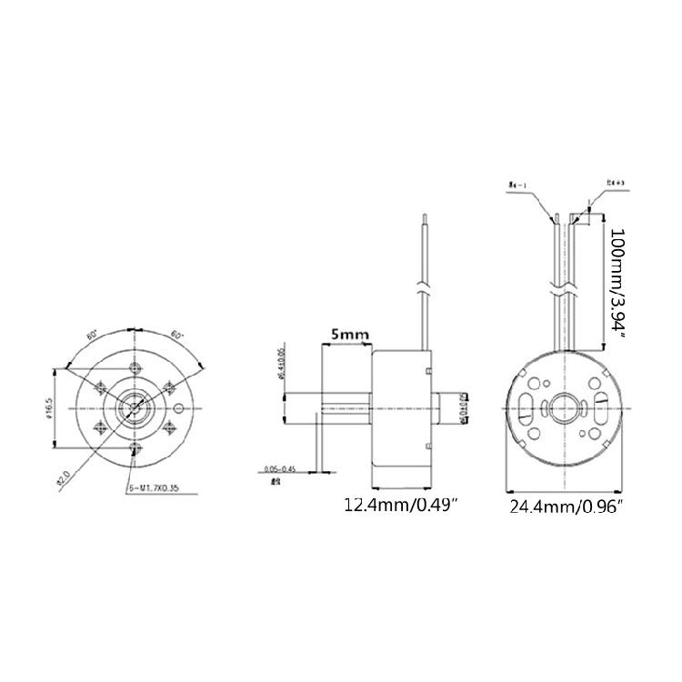 DC1.5V 3V 4.5V 5V 6V Fast Speed Motor 2mm Shaft Fan Motor for Solar Panel