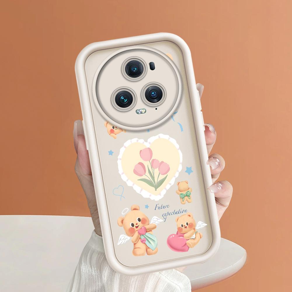 Soft Silicone Square Ladder Printing Pattern Phone Casing Full Cover Camera Shockproof Protection Rubber Case for Huawei Honor