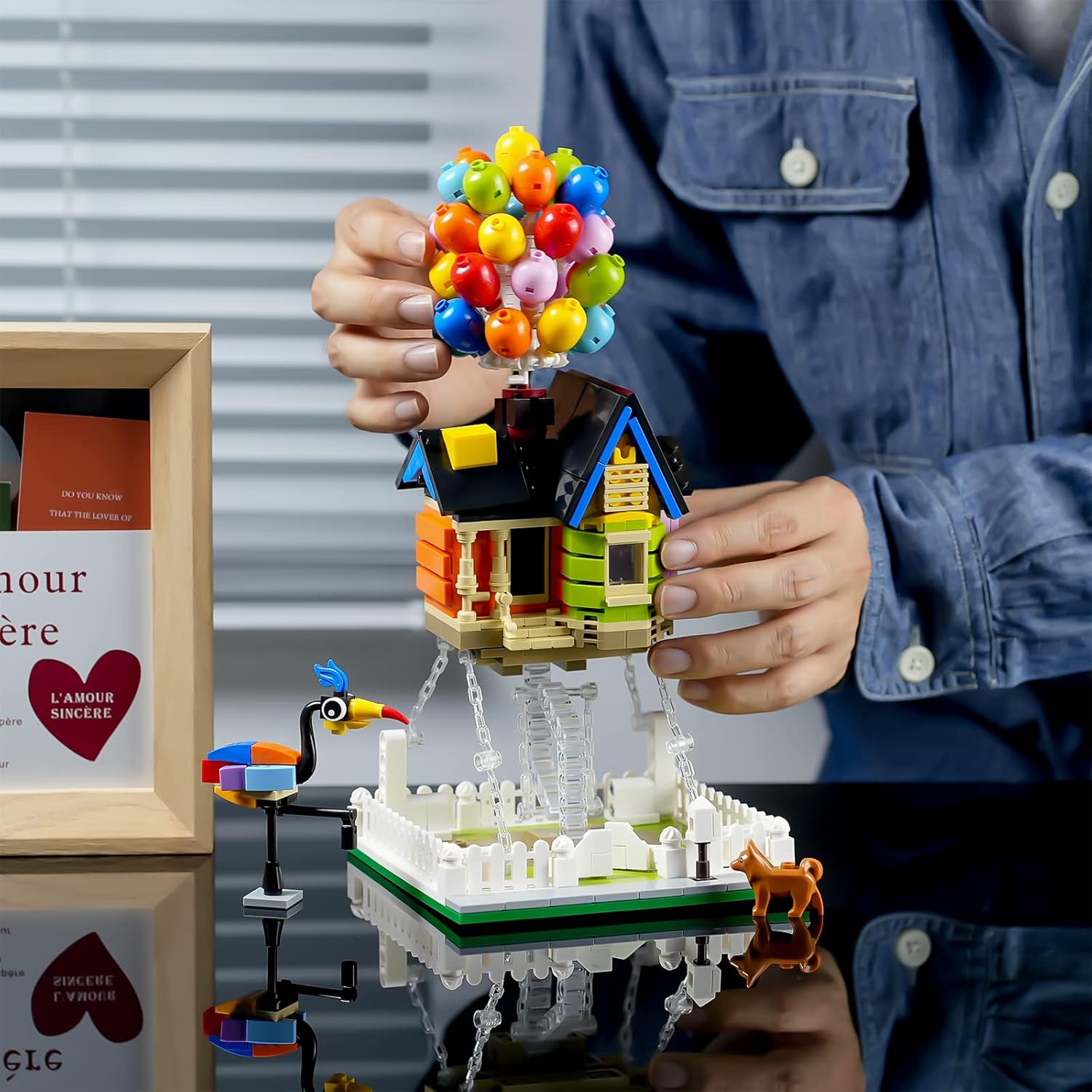 ENJBRICK Up Balloon House Building Kit for Kids 8-14 Yrs, 635 Pcs, Creative Building Block Set, Tensegrity Sculptures