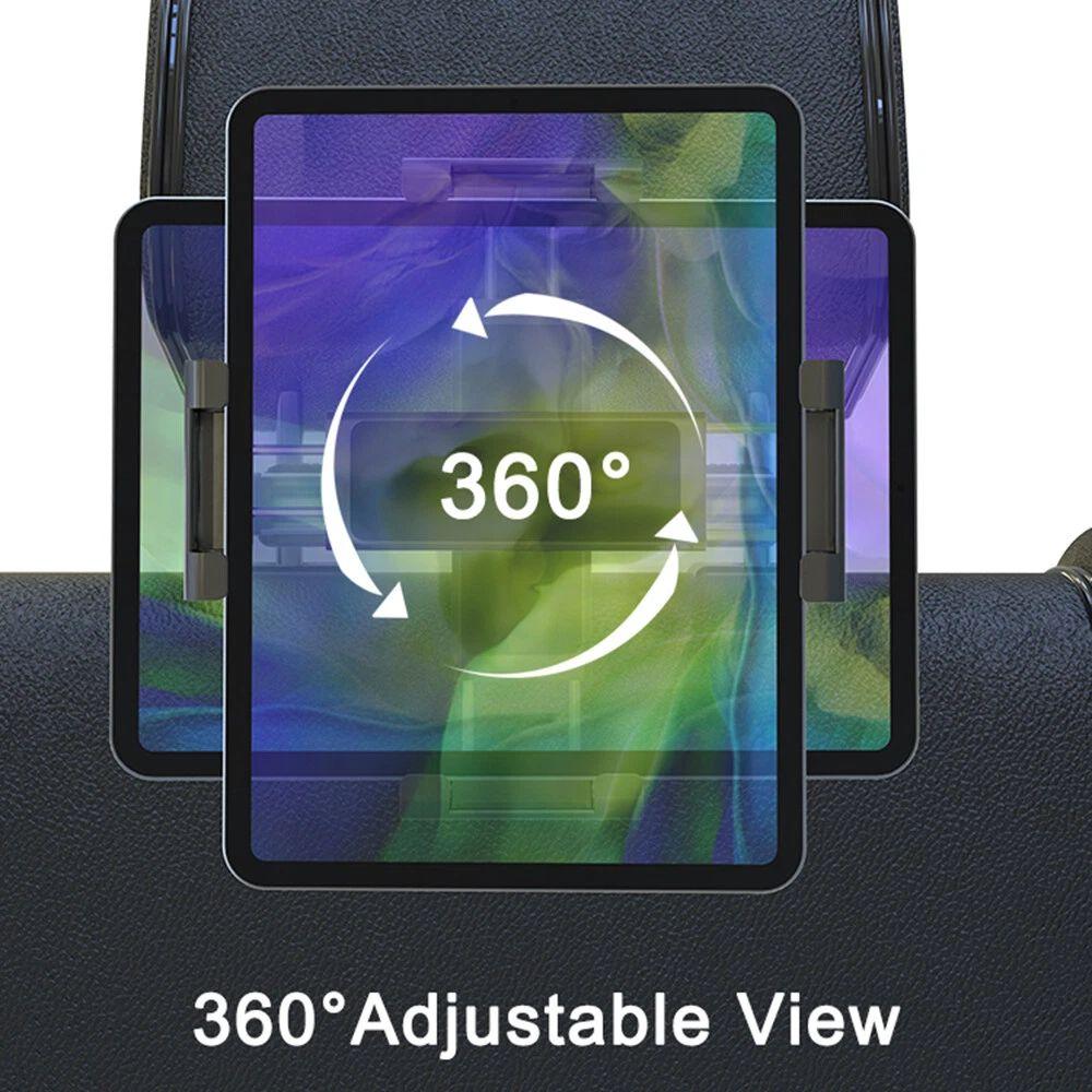 360 Degree Rotation Car Headrest Tablet Mount Non Slip Car Tablet Holder Car Use