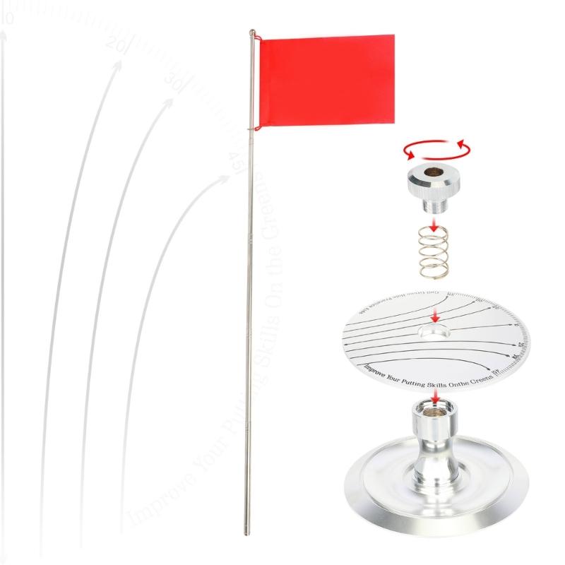 Golf Pin Flag Hole Cup Set Retractable Golf Flag And Cup Golf Putter Swing Training Practice Tool for Indoor and Outdoor