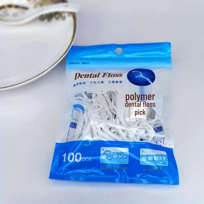 Individually Packaged Disposable Dental Floss Sticks - 30 Pieces Per Bag