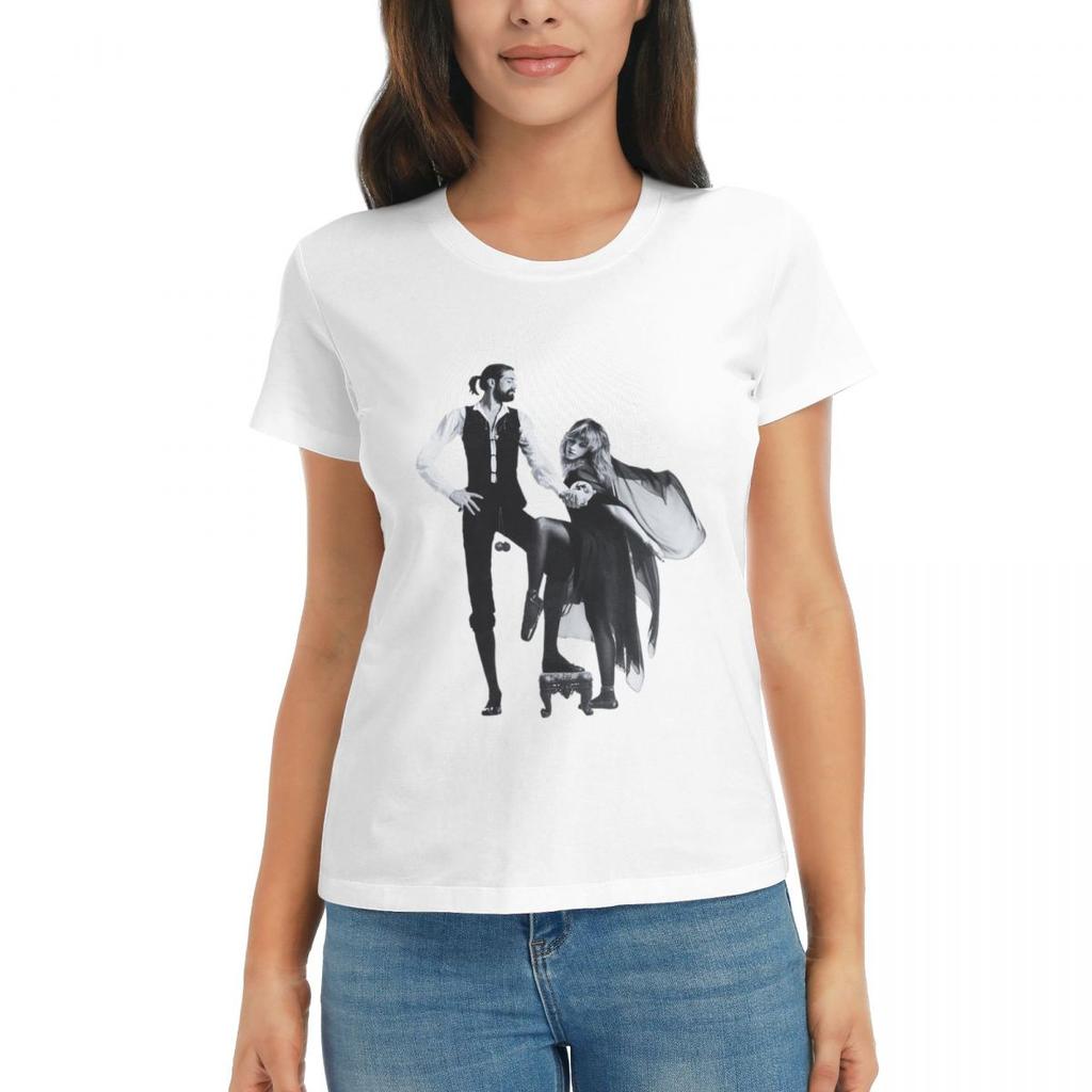 Women TShirt FLEETWOOD MAC Rumours Summer Short Sleeve Tees Round Neck Cotton T Shirts Clothes Tops Streetwear