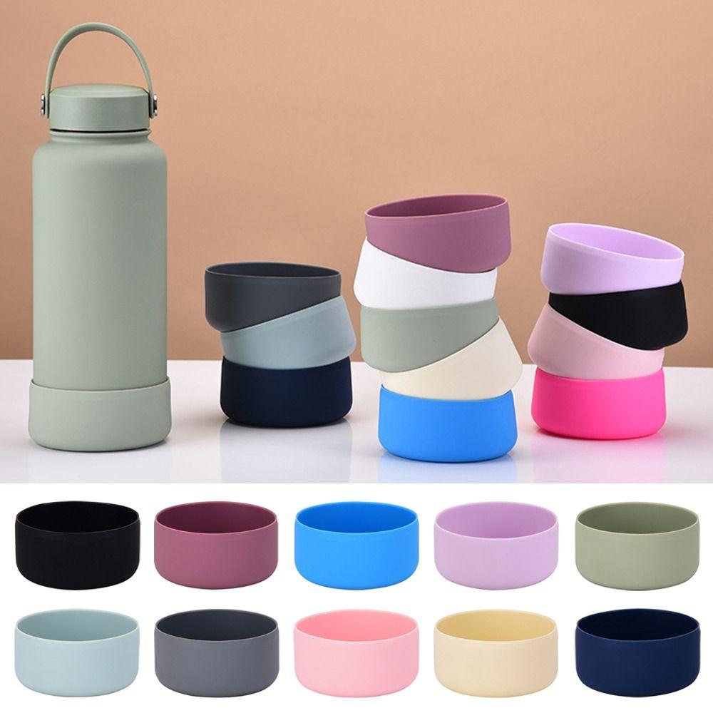 Water Drink Bottle Pad Silicone Water Cup Coasters Non-Slip Wearresistant Water Bottom Sleeve Vacuum Cup Bottom Mat Mug