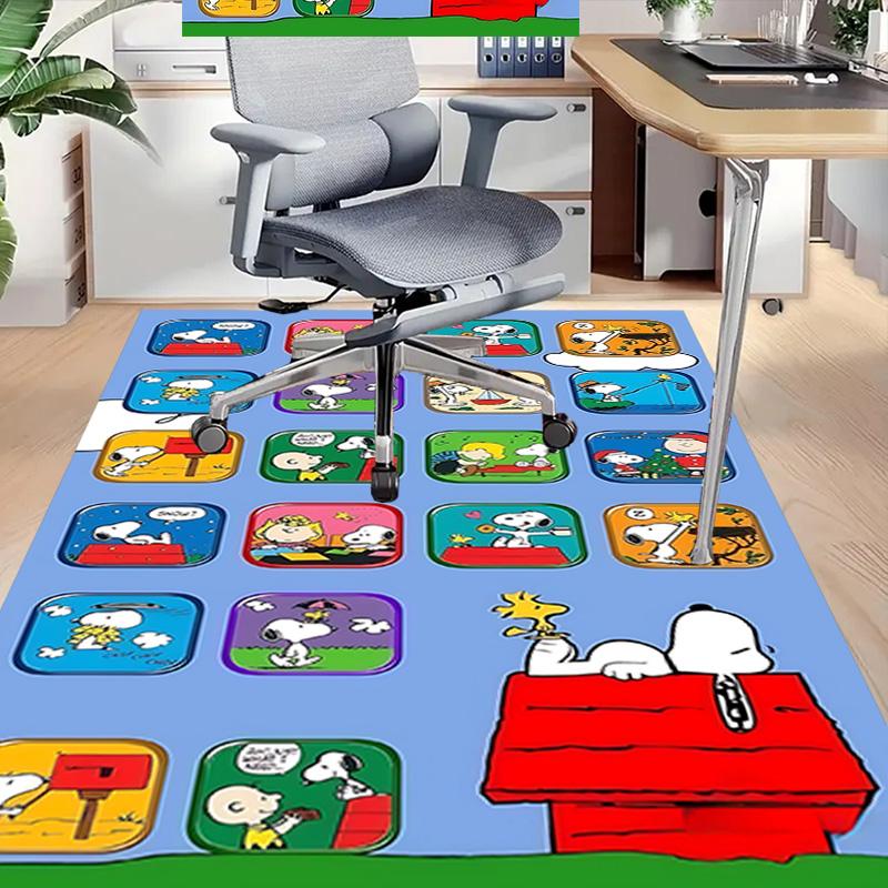 1pc Snoopys Peanuts World Carpet for Playroom Bedroom Living Room Sofa Home Decor,kids Game Area Rug Non-slip Floor Mat Y73015
