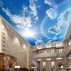 3d Ceiling Wallpaper Blue Sky Murals White Clouds Rainbow Wall Mural Living Room Bedroom Ceiling Wall Paper