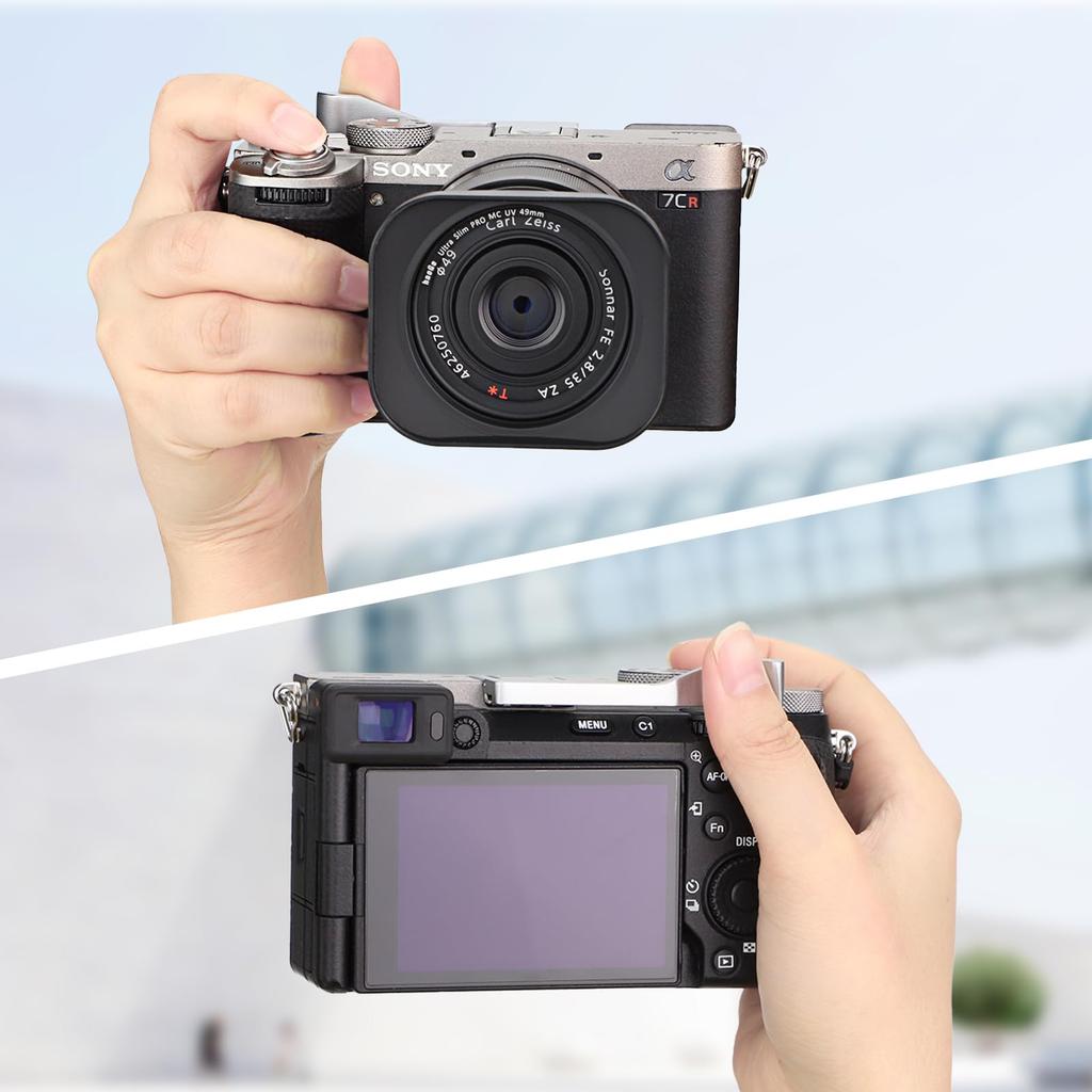 Haoge Metal Thumb Up Rest Hand Grip for Sony Alpha A7CR Camera Accessories Silver Hot Shoe Thumb Up 7CII, 7CII, ILCE-7CII, THB-A7CII-S