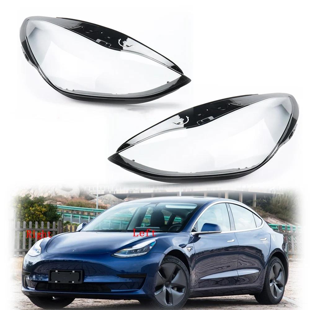 Fit For Tesla Model 3 Model Y 2019 2020 2021 2022 2023 Car Front Headlamps Cover Shell Waterproof Clear Headlight Lens