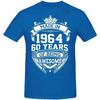 UnisexBirthday Anniversary Funny T-shirts Made In 1964 60th 60 Years Old Vintage Cotton T Shirt Gift Short Sleeve Tee Tops