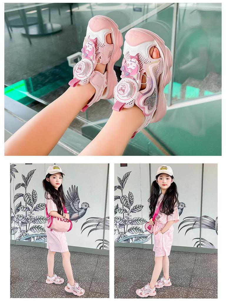 Kuromi Girls' Sandals - Spring/Summer 2026: Fast Collaboration Sports Beach Shoes for Big Kids
