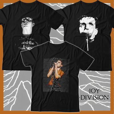 T-shirt Ian Curtis Joy Division Nera Unisex Camicia Post Punk Rock Retro