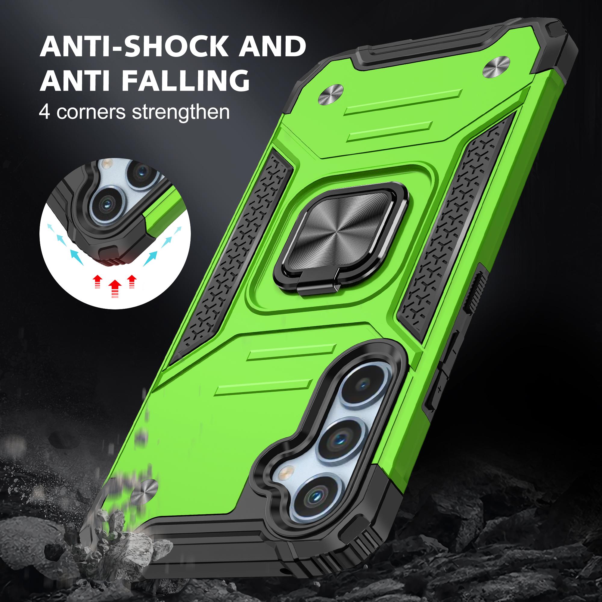 

Жесткий чехол с матовым металлическим кольцом для Samsung Galaxy A55 A15 A35 A54 A14 A34 5G A05S A52 A53 A33 A73, задняя крышка с подставкой